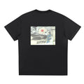 Mono no Aware — Tee in Black, back view with the artwork
