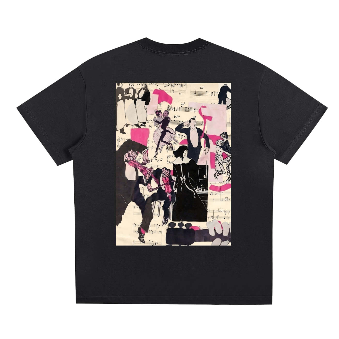 Pink Music Love — Back Print Tee