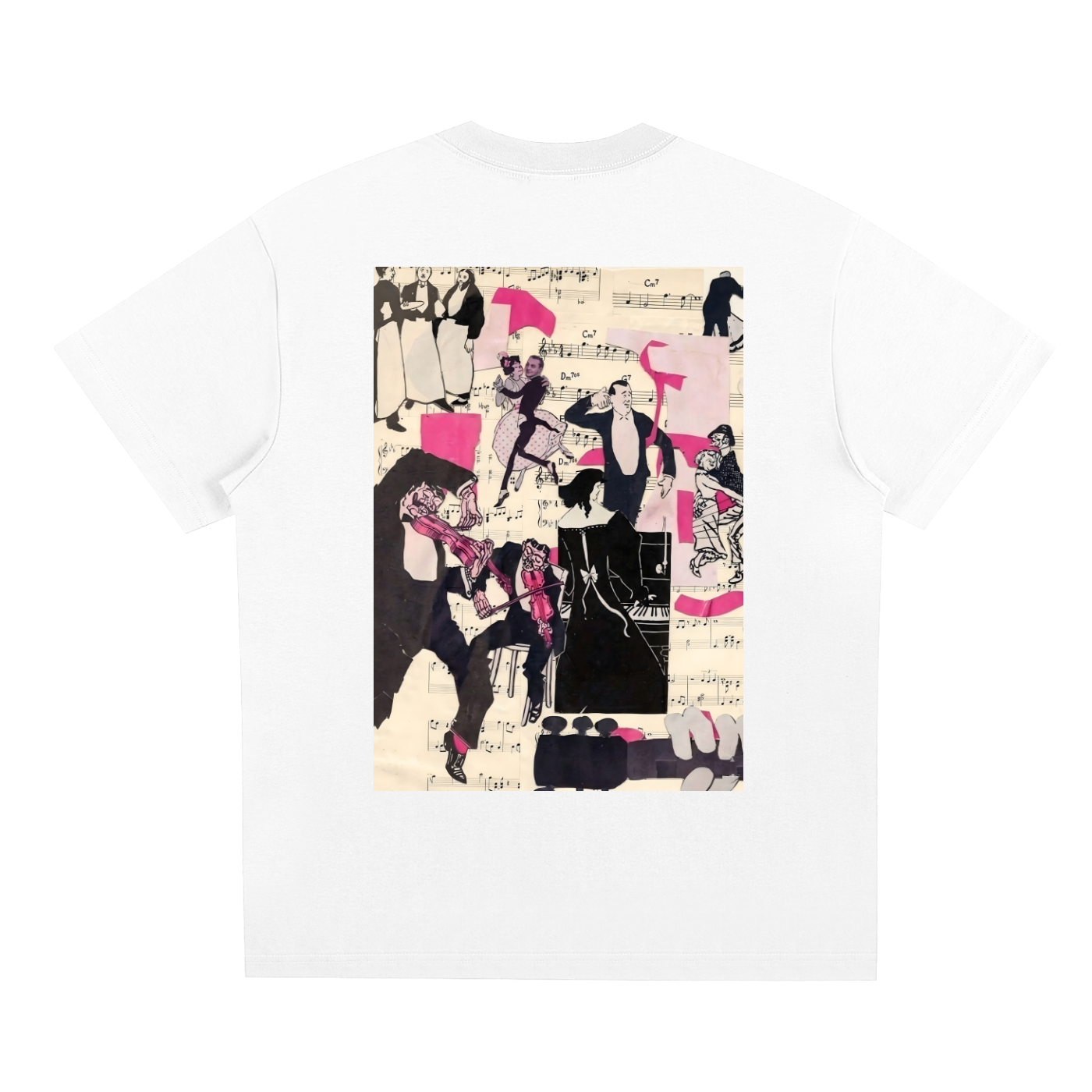 Pink Music Love — Back Print Tee