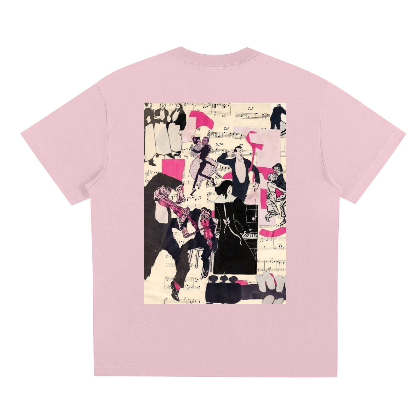Pink Music Love — Back Print Tee