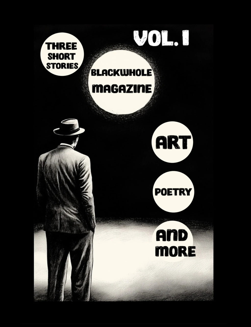 Front cover of BlackWhole Magazine Vol 1 print edition